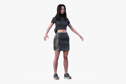 Preview: Casual Woman in Skirt Outfit