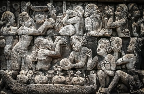 Preview: Wall reliefs in Borobudur temple
