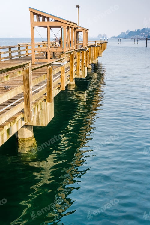 Preview: A View Of A Section Of A Pier In Ruston, Washington.