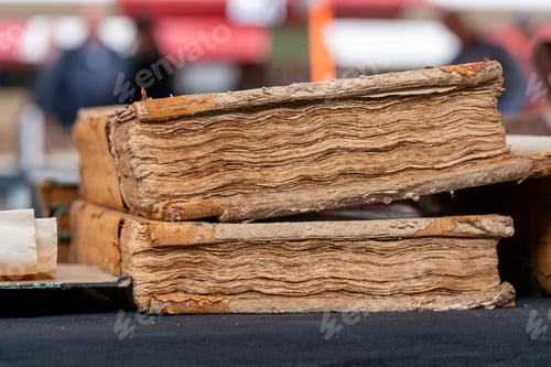Preview: Damaged old vintage books