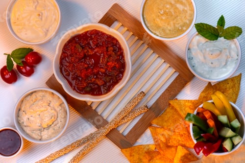 Preview: Party food - dips, crudites and bread sticks
