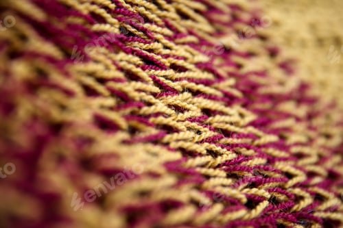 Preview: Detail of the handmade knitting texture