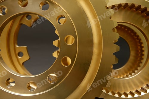 Preview: Gear wheels studio shoot industrial background