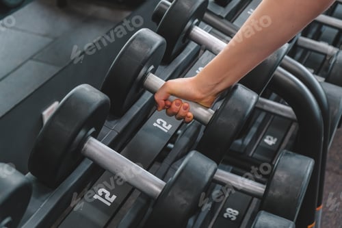 Preview: Workout. Gym,sport,Fitness,Fitness, motivation for working the gym, health improvement. Woman doing