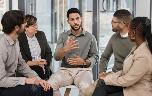 Preview: Earth seeking relief. Shot of a group of businesspeople having a casual meeting in a boardroom.