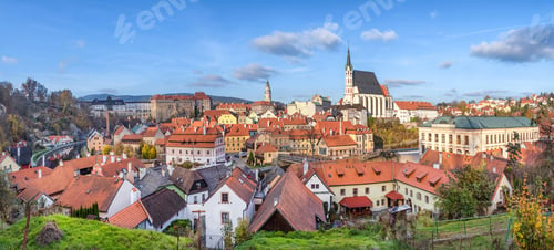 Preview: Panoramic view of Cesky Krumlov, Czech republic