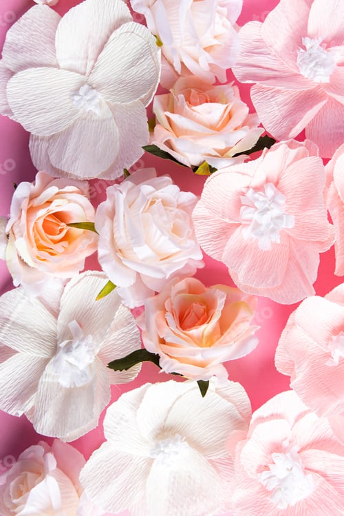 Preview: Pink flowers background