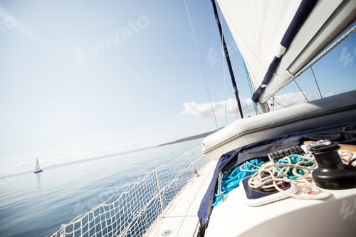Preview: Portrait of sailing boat on open sea