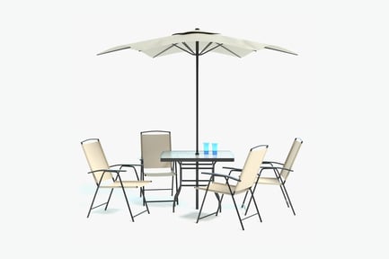 Preview: Outdoor Dining Set with Umbrella