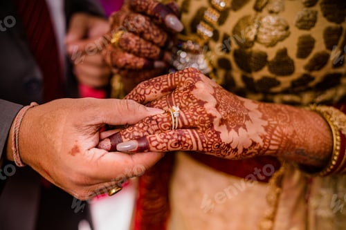Preview: Human Hands Couple Bride Groom Holding Items Weddings Festival Celebrations
