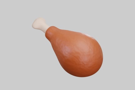 Preview: Cartoon chicken leg food