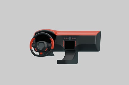 Preview: Car dashboard interface with steering
