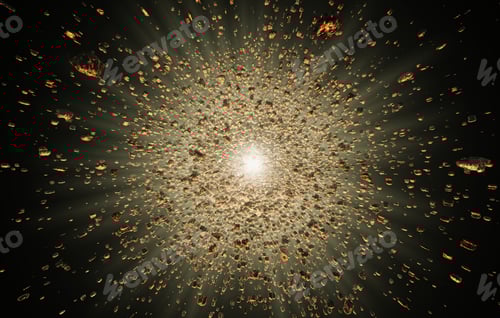 Preview: debris of a stellar explosion, 3d illustration