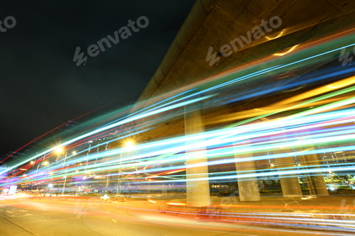 Preview: Traffic trail in city at night