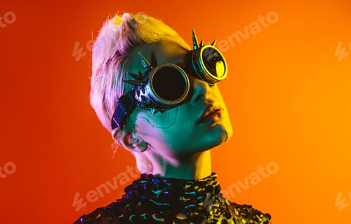 Preview: Representation of a bionic super human with advanced technology parts