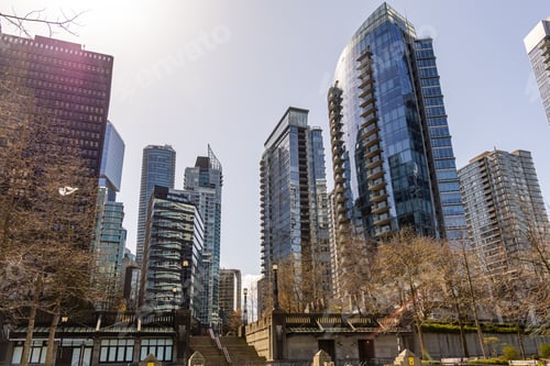 Preview: Modern Architecture of Downtown Vancouver with High-Rise Buildings in BC, Canada