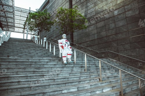 Preview: spaceman in a futuristic station