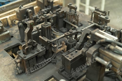 Preview: Car seat steel structure manufacturing factory with equipment machine engine industrial production