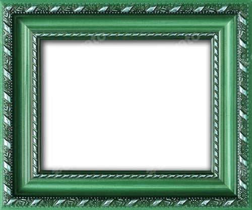 Preview: Empty picture frame with a free place inside, isolated on white