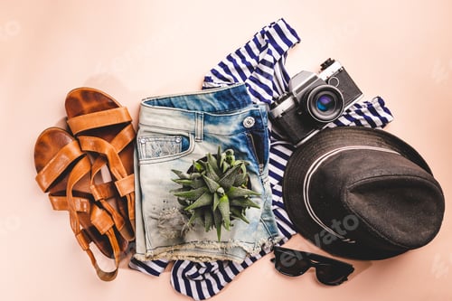 Preview: Summer holiday flat lay