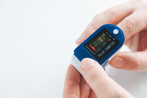 Preview: Pulse Oximeter finger digital device to measure oxygen saturation in blood.