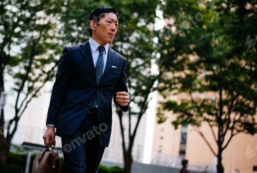 Preview: Senior business man moments on the streets of Tokyo