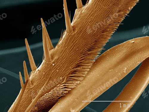 Preview: Coloured SEM of wasp wing