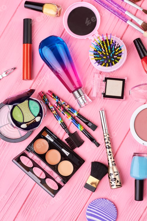 Preview: Fashion cosmetic makeup set.