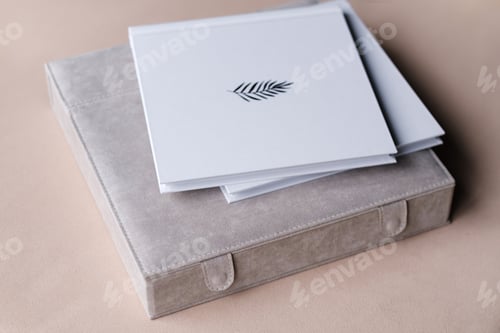 Preview: There is a photo book wrapped in a gray cloth in the box. the concept of creating fantasy books
