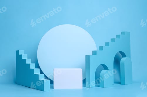 Preview: Creative blue podium background