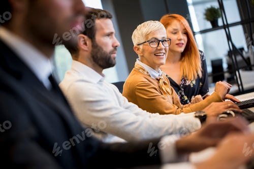 Preview: View of businessman executive in group meeting