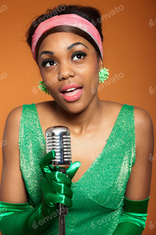 Preview: Vintage Soul Funk Woman Singing. Black African American.
