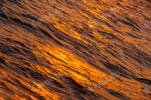 Preview: Sunset Water Texture, Ocean wave close-up sunset, Water abstract background.