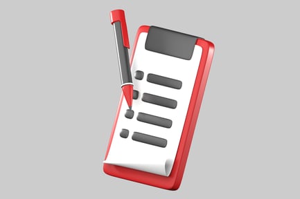 Preview: Medical checklist with pen cartoon style