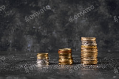 Preview: Money, coin, time saver. Business concept. Crisis, devaluation, save money.