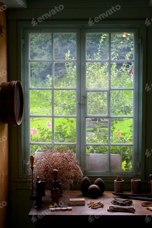 Preview: vintage scene near window