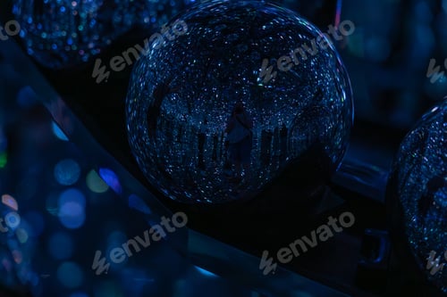 Preview: Abstract colorful bokeh background at night
