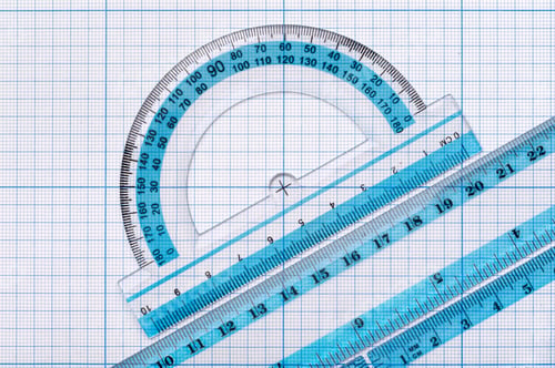 Preview: Group of transparent plastic rulers