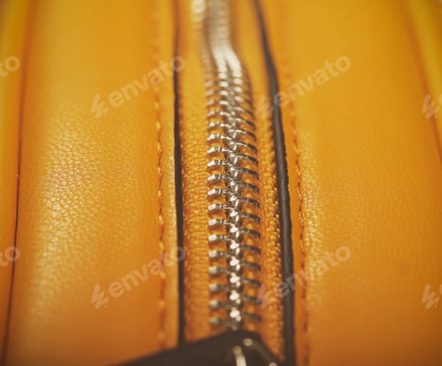 Preview: Zipper On Yellow Leather Bag