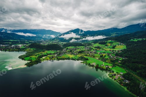 Preview: Austria Hallstatt forest lake mountain landscape