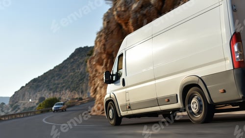 Preview: Van mockup isolated concept, Truck mock up