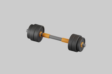 Preview: Cartoon dumbbell with stacked weights