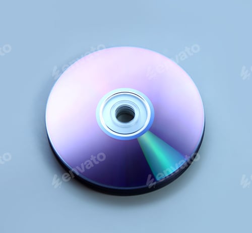 Preview: Closeup stack of few compact discs