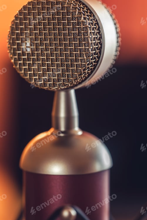 Preview: Professional microphone for sound recording, macro photography.