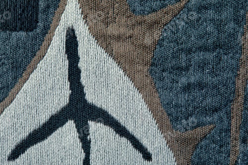 Preview: Elegant blue-gray fabric with a floral pattern for design, jakarta fabric texture with leaves in