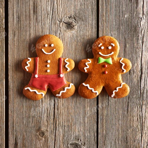 Preview: Christmas homemade gingerbread man cookies