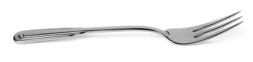 Preview: Steel metal fork isolated on white background