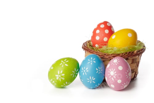 Preview: easter eggs isolated on white