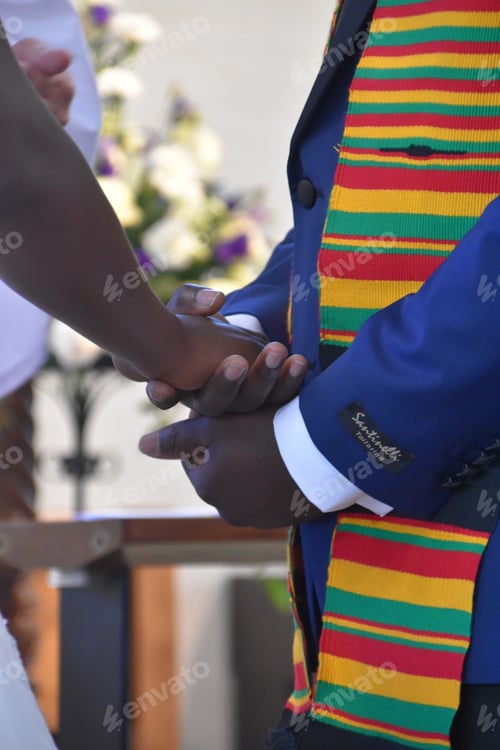 Preview: bride and groom holing hands
