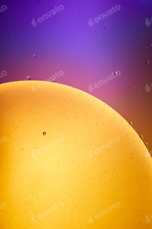 Preview: Beautiful abstract background from mixed water and oil in orange and purple color